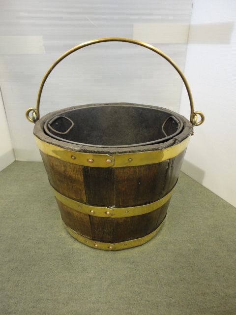 Oak Coal Bucket
