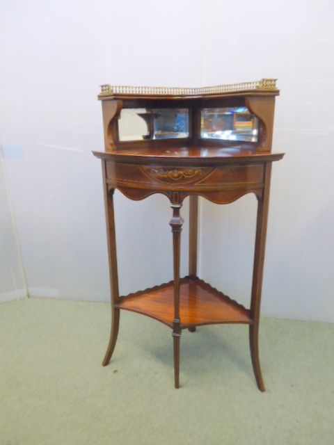 Mahogany Inlaid Etagere