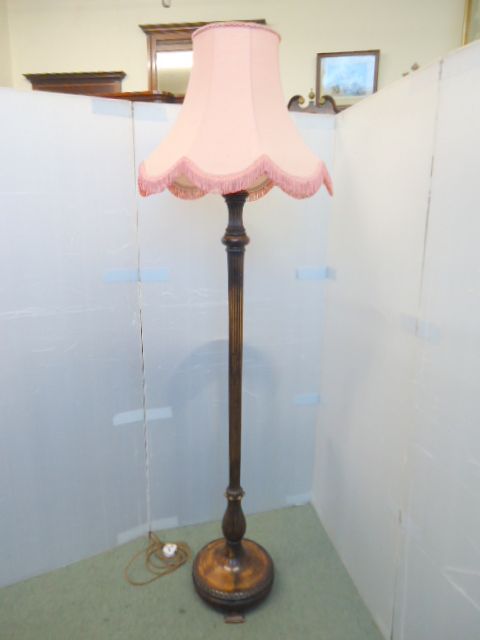 Mahogany Standard Lamp.