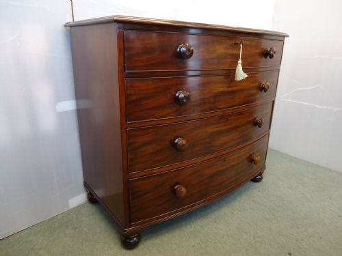 Mahogany Bow Front Chest of Drawers