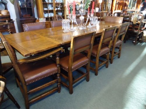 Large Oak Wylie & Lockhead 9' Table