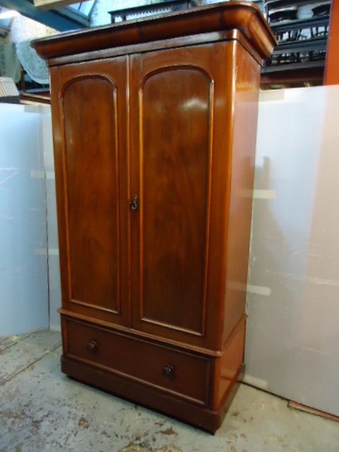Victorian Mahogany Double Robe