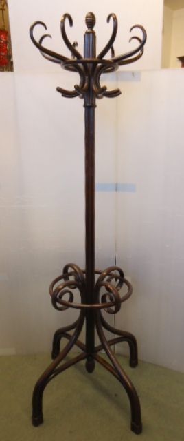 Large Bold Victorian Bentwood Coat Stand
