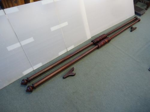 Pair of Large Victorian Curtain Poles
