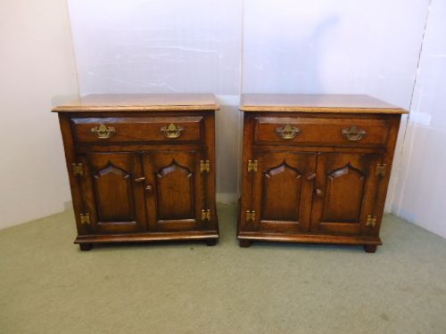 Pair of Small Oak Cupboards