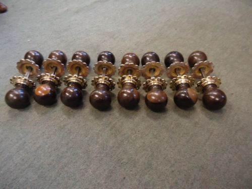 8 Pairs of Victorian Hardwood Door Knobs