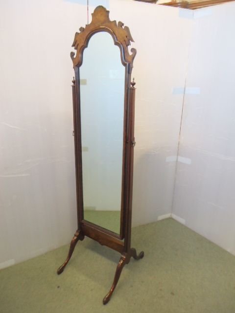 Walnut Cheval Mirror