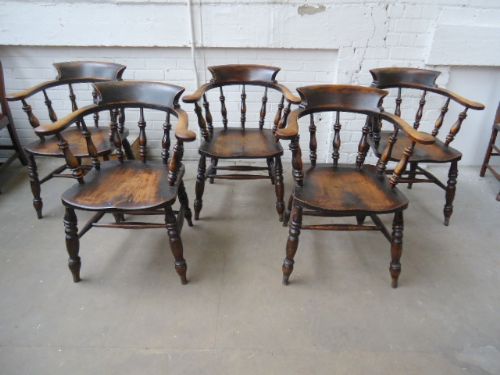 Set of 5 Smokers Bow Armchairs