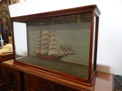 1/2 Hull Sailing Ship in Case