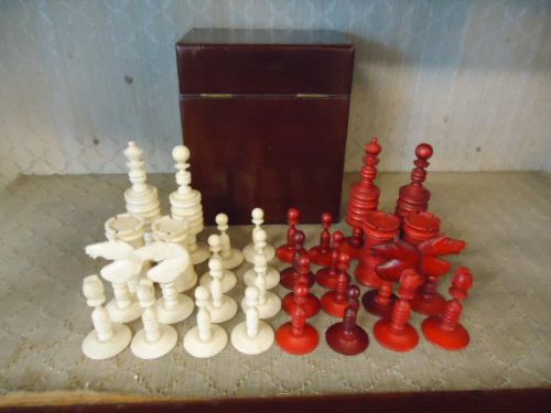 Chinese Export Ivory Chess Set