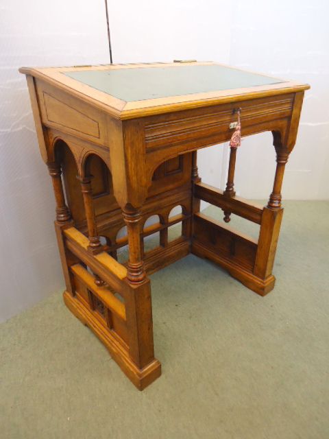 Golden Oak Art's & Crafts Single Desk