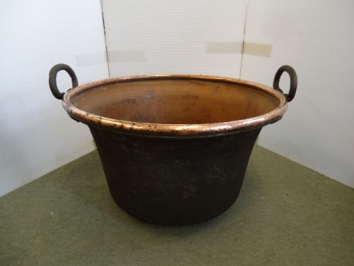 Large Victorian Copper Log Bin