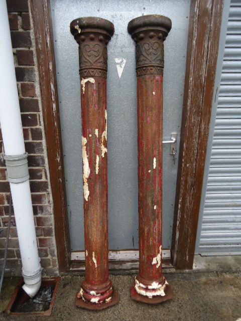 Quality Pair of Cast Iron 1/2 Pillars