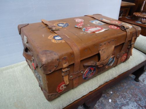 Leather Steamer Trunk