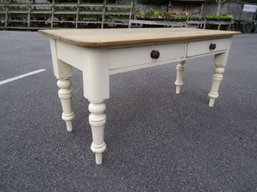 Quality Pine 2 Drawer Side Table