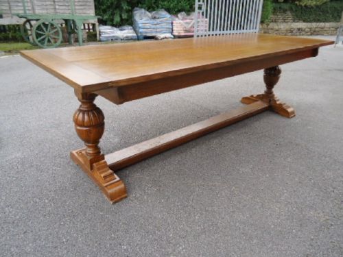 Large 8' Refectory Oak Dining Table