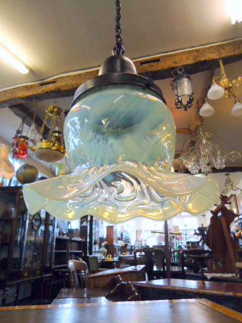 Superb Art Nouveau Vaseline Shade