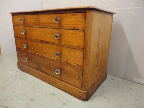 Victorian Pitch Pine Chest of Drawers