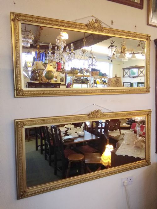 Pair of Rectangular Gilt Mirrors