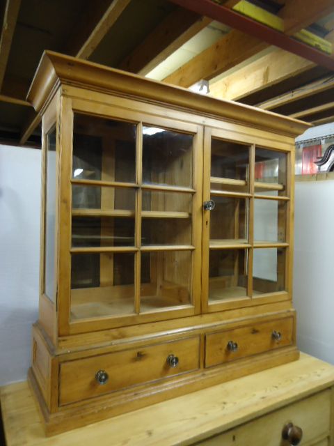 Pine Glazed Cupboard