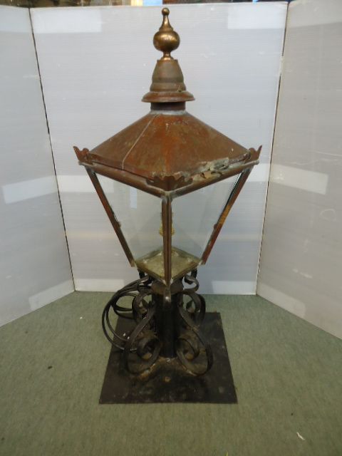 Copper Lantern on Base