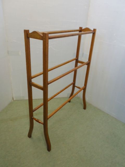 Edwardian Oak Towel Rail