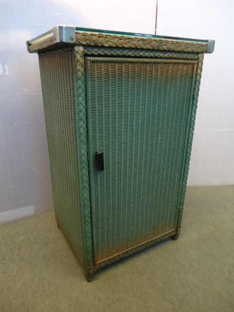 Green Lloyd Loom Bedside