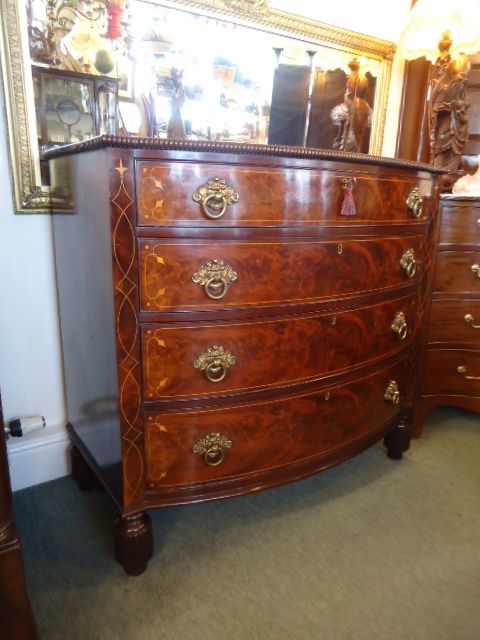 Regency Bow Fronted Chest of Drawers