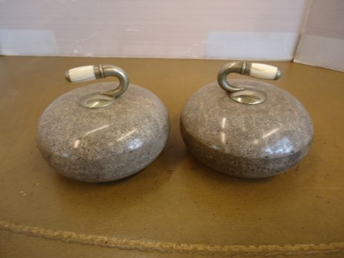Pair of Desk Top Curling Stones