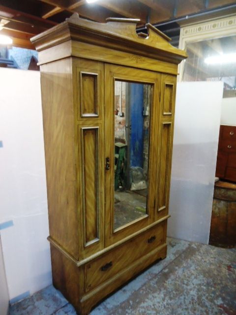 Decorated Pine Wardrobe