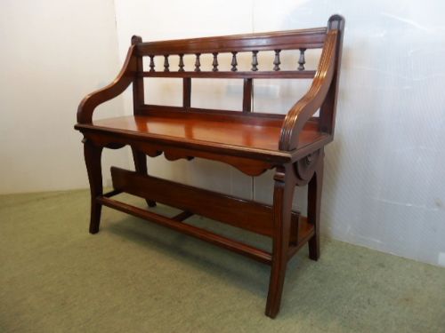 Mahogany Arts & Crafts Bench