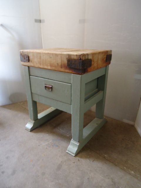 Butchers Block on Stand