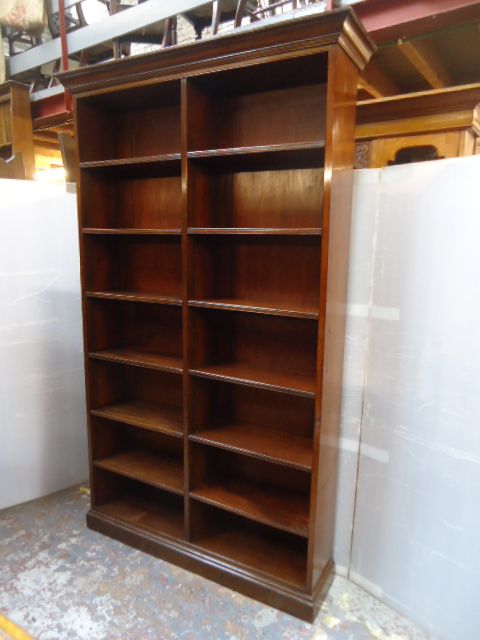 Tall Mahogany Bookshelves