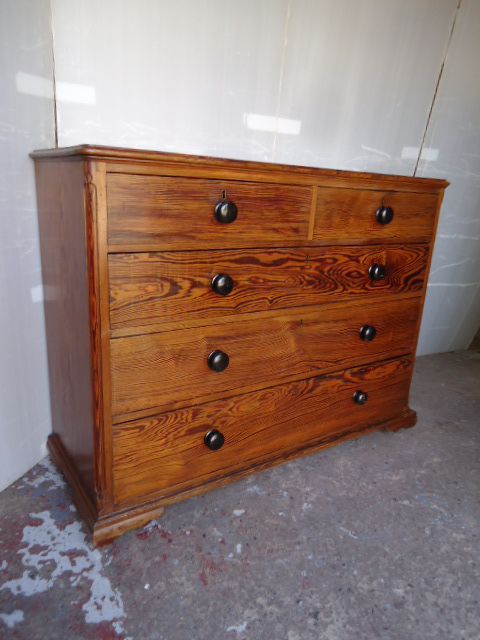 Pitch Pine Chest of Drawers