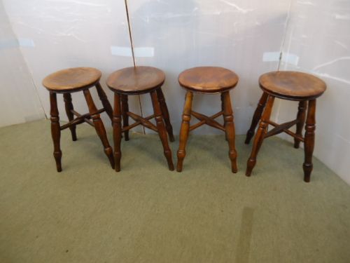 4 19th Century Stools