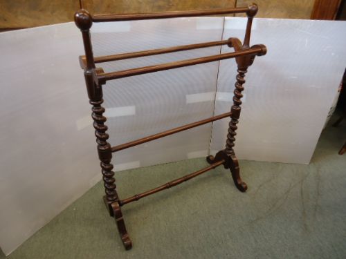 Victorian Mahogany Towel Rail