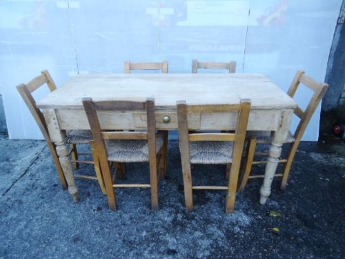 Pine Table & 6 Chairs