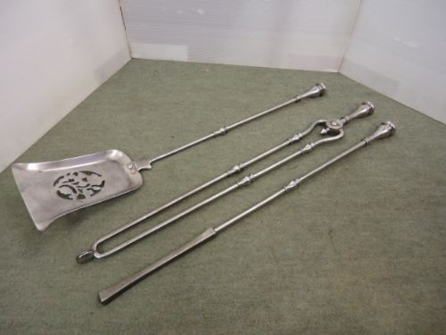 Polished Steel Fire Irons