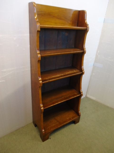 Mahogany Waterfall Bookshelves