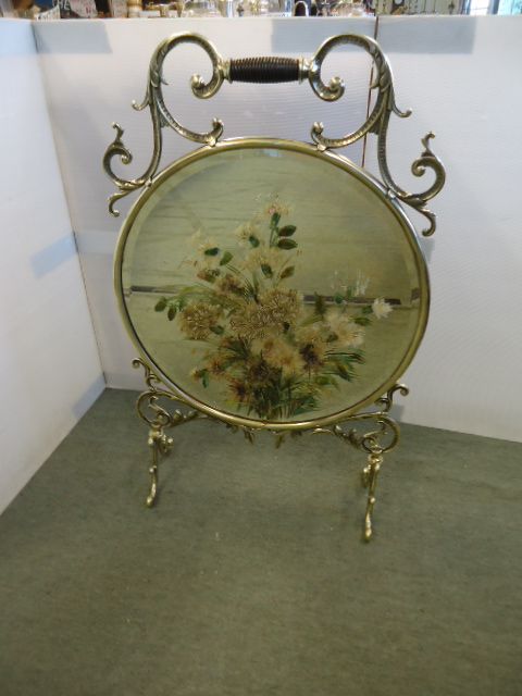 Decorative Brass Fire Screen