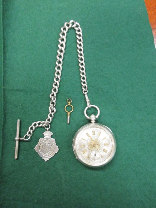 Large Silver Fusee Watch