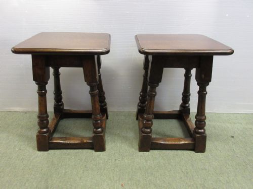 Pair of Oak Side Tables