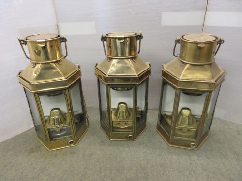3 Quality Brass Ship Lanterns