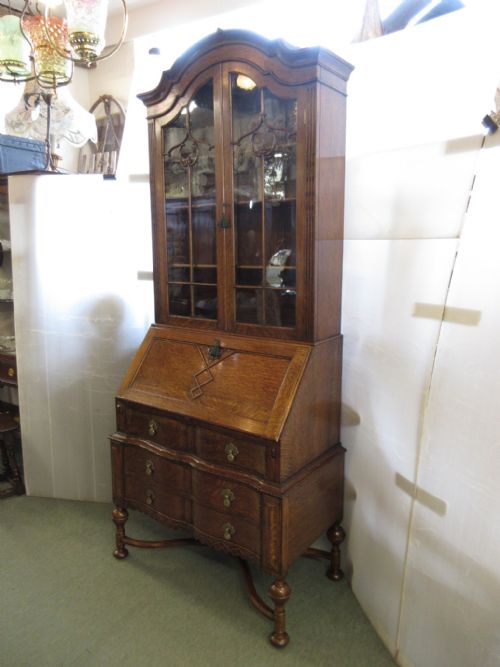 Oak Bureau Bookcase
