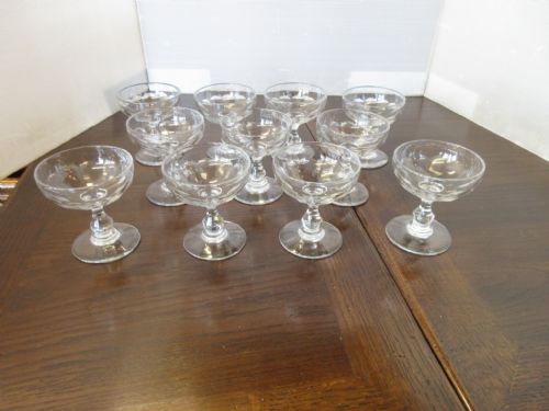 Set of 11 Champagne Saucers