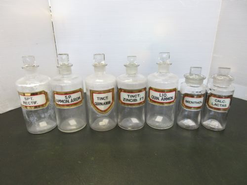 7 Chemist Bottles
