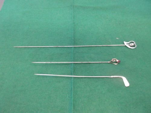3 Charles Horner Silver Hat Pins