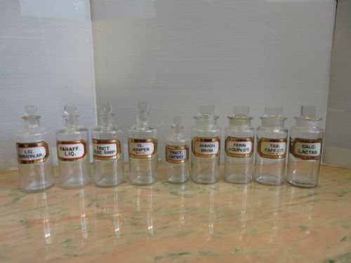 9 Small Chemist Bottles