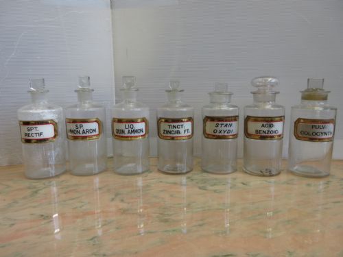 7 Medium Chemist Bottles