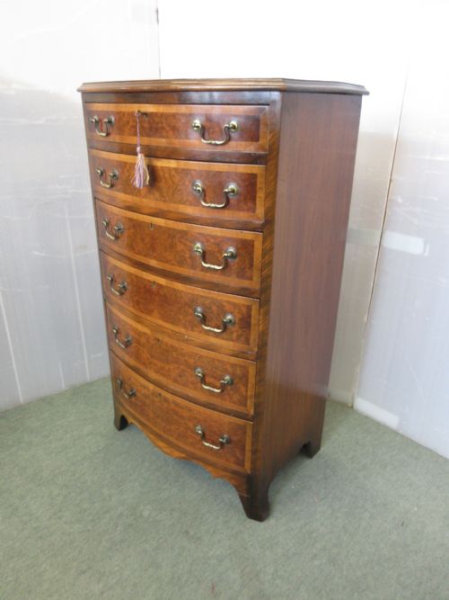 Tall Walnut Chest of Drawers